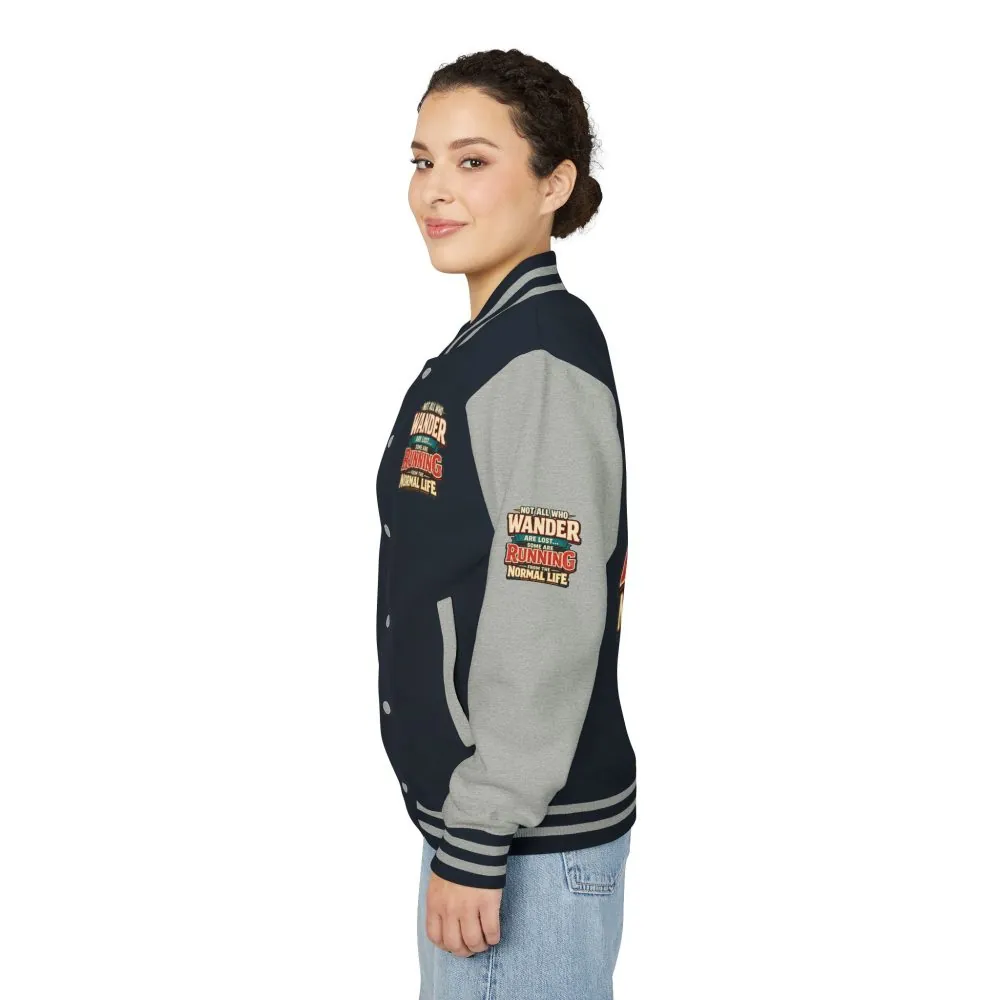6399481312891313556_2048.jpeg Unisex Heavyweight Letterman Jacket — "Not All Who Wander Are Lost" Design F**K-Line