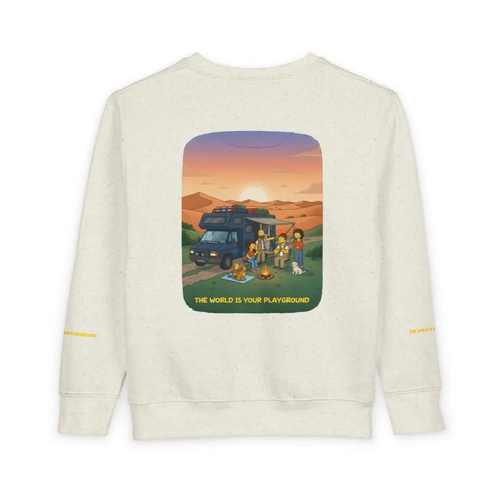 6608381131189853872_2048.jpeg Toddler Sweatshirt - "The World Is Your playground" (Design Sitcom-Line)