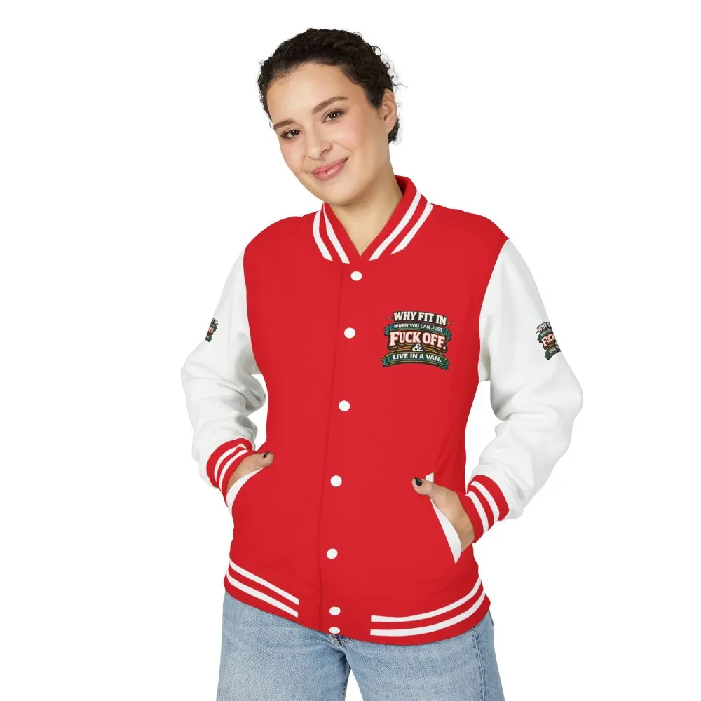 6881535386114547671_2048.jpeg Unisex Heavyweight Letterman Jacket — "Why Fit In" Design F**K-Line