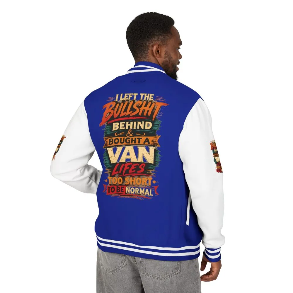 Unisex Heavyweight Letterman Jacket — "I Left The Bullshit" Design F**K-Line