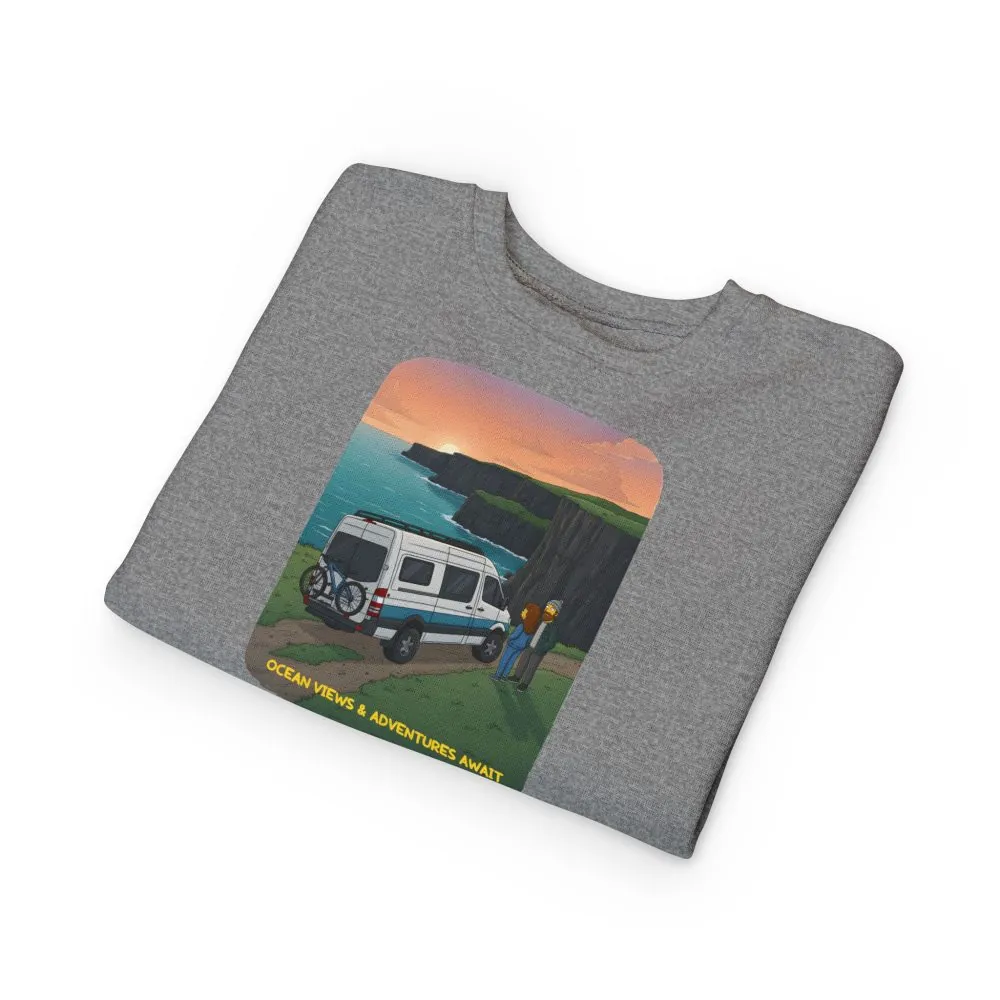 7927659598740203863_2048.jpeg Toddler Sweatshirt - "Ocean Views-Adventures Awaits" (Design Sitcom-Line)