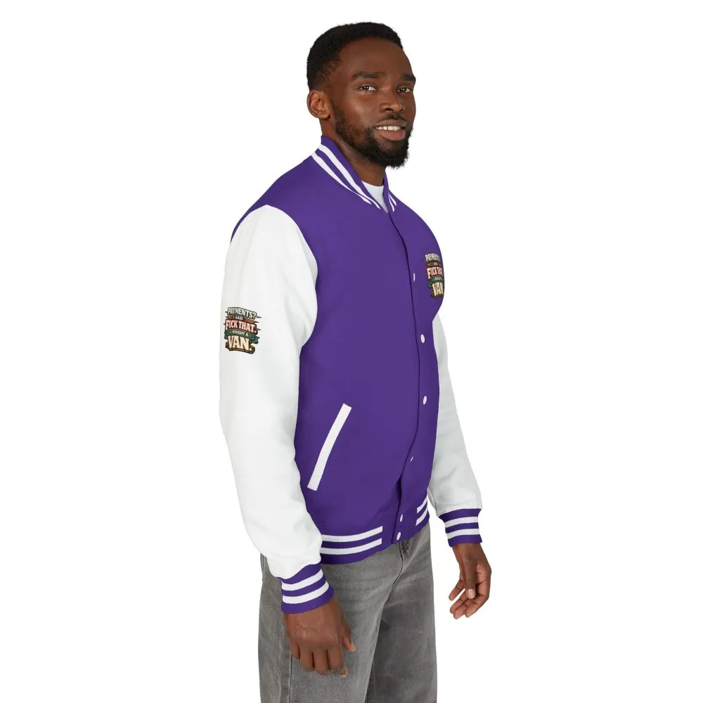 Unisex Heavyweight Letterman Jacket — "Payments?I Said" Design F**K-Line