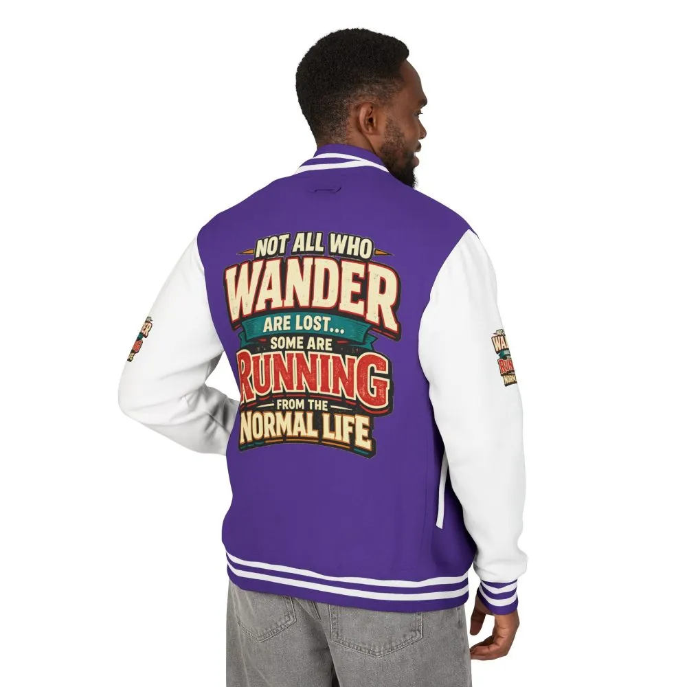 8214190057560354143_2048.jpeg Unisex Heavyweight Letterman Jacket — "Not All Who Wander Are Lost" Design F**K-Line