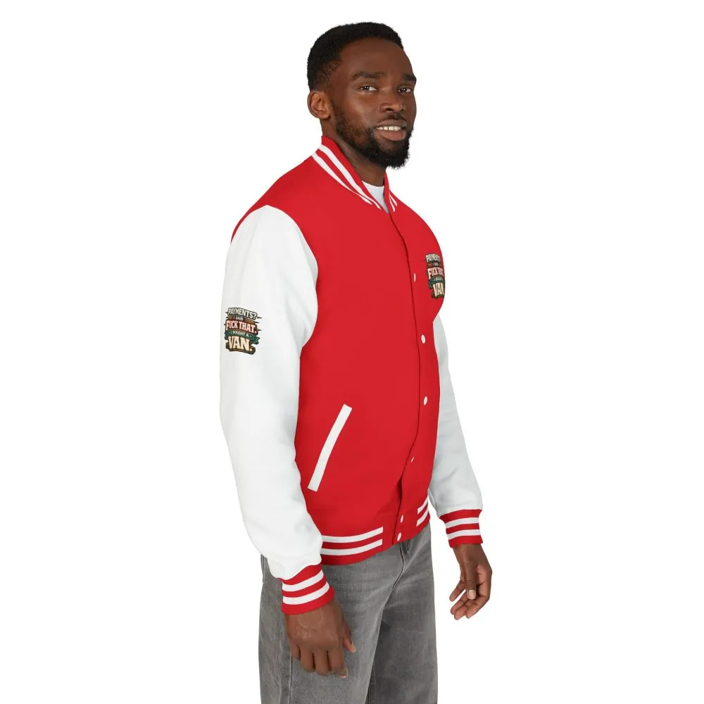 Unisex Heavyweight Letterman Jacket — "Payments?I Said" Design F**K-Line