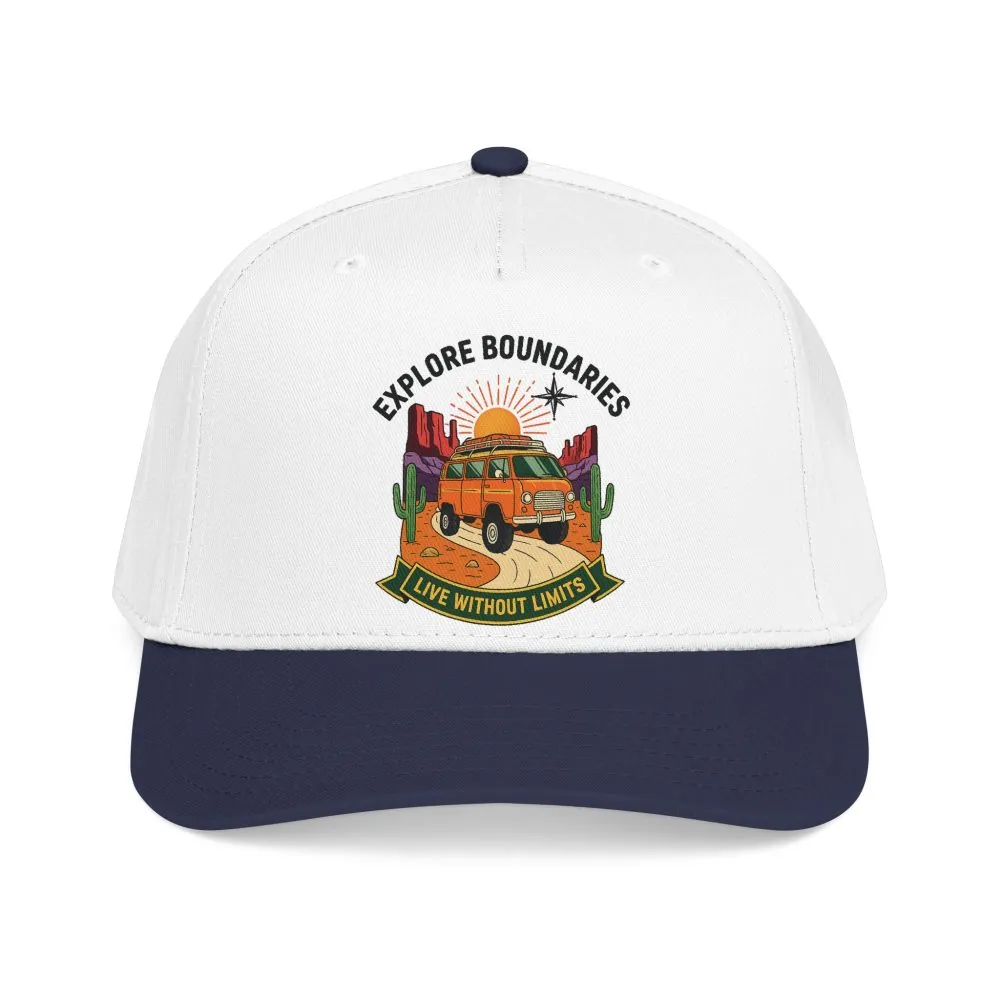 8884681400705088981_2048.jpeg Baseball Cap— "Eplore Boundaries-Live without limits" Mid Profile Baseball Hat