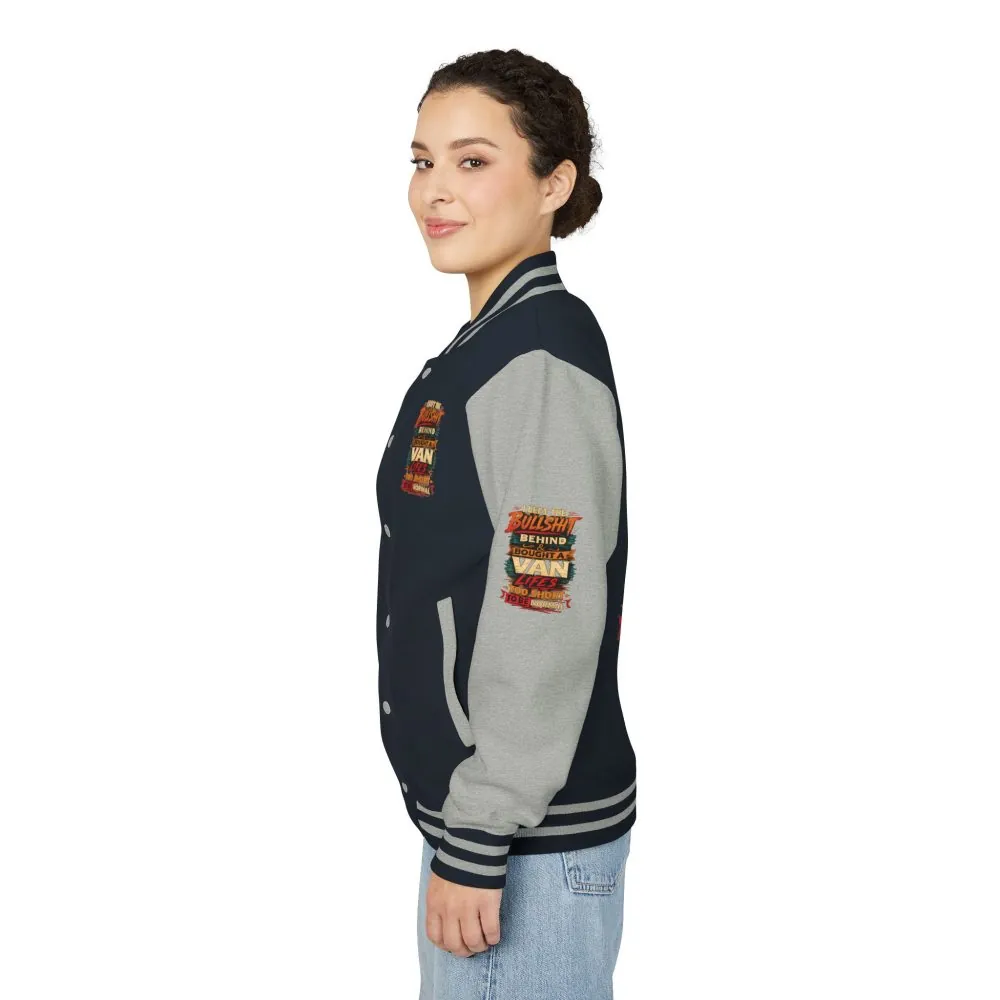 Unisex Heavyweight Letterman Jacket — "I Left The Bullshit" Design F**K-Line