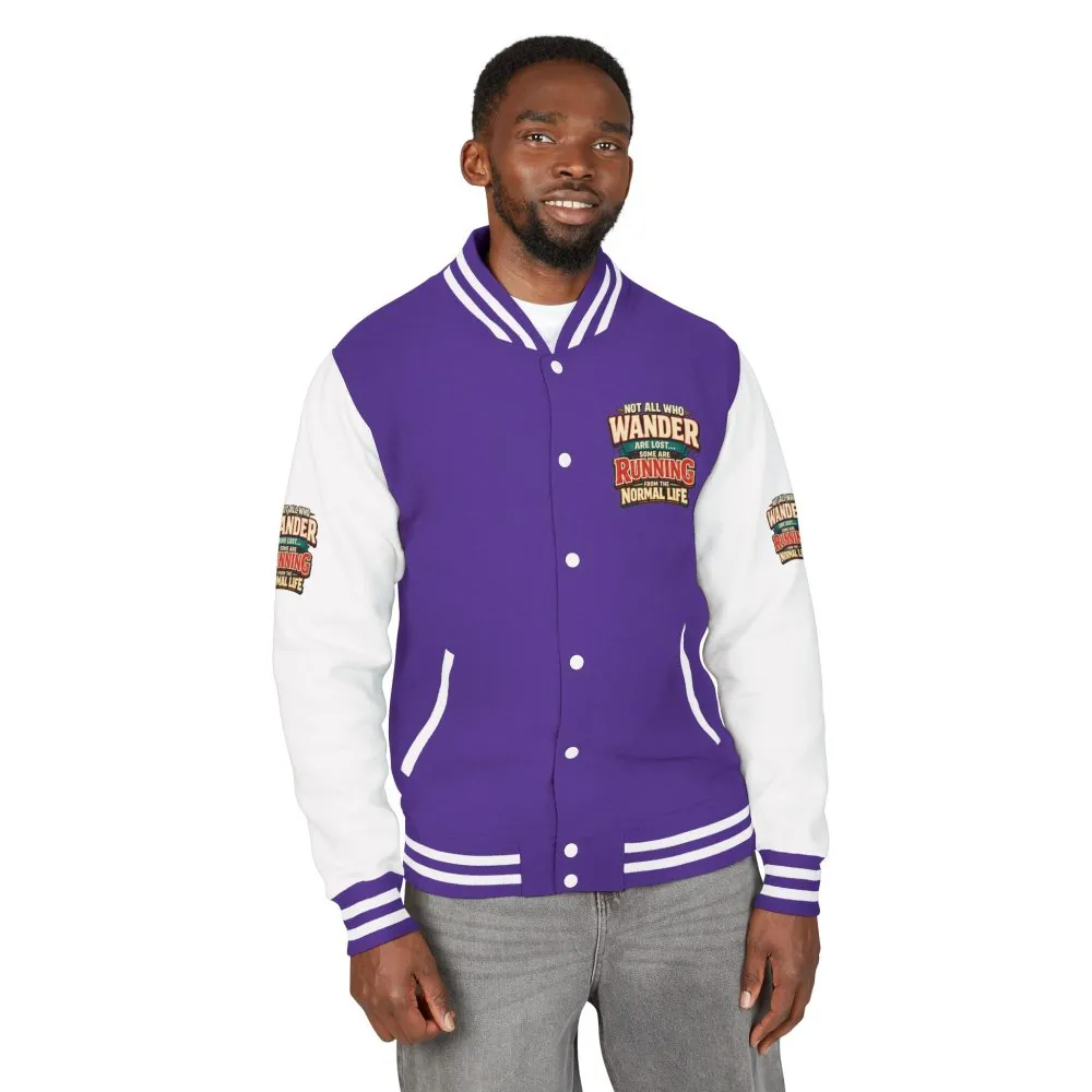 9272455351259359348_2048.jpeg Unisex Heavyweight Letterman Jacket — "Not All Who Wander Are Lost" Design F**K-Line