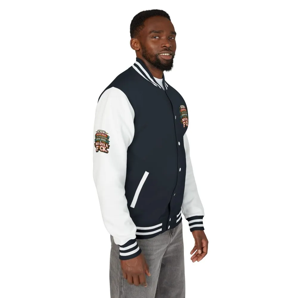 9383923468457180804_2048.jpeg Unisex Heavyweight Letterman Jacket — "Screw The Rat Race" Design F**K-Line