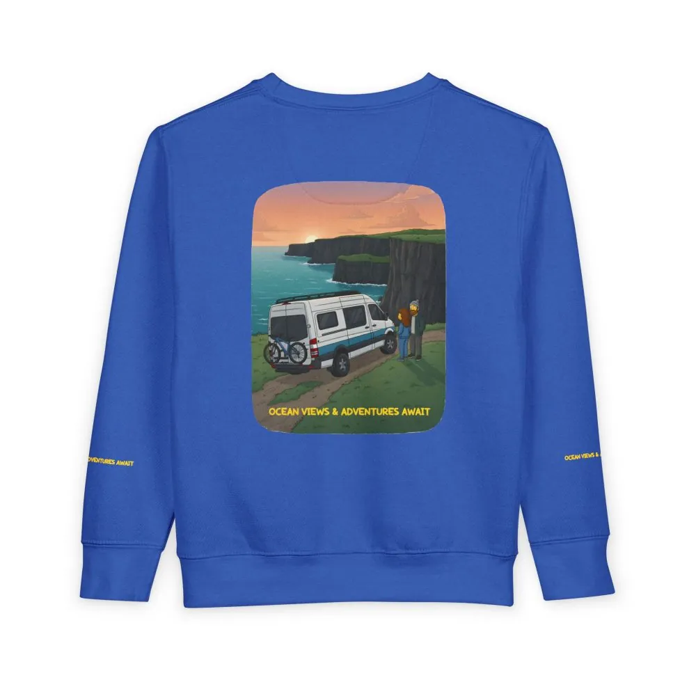 9411893569597031206_2048.jpeg Toddler Sweatshirt - "Ocean Views-Adventures Awaits" (Design Sitcom-Line)