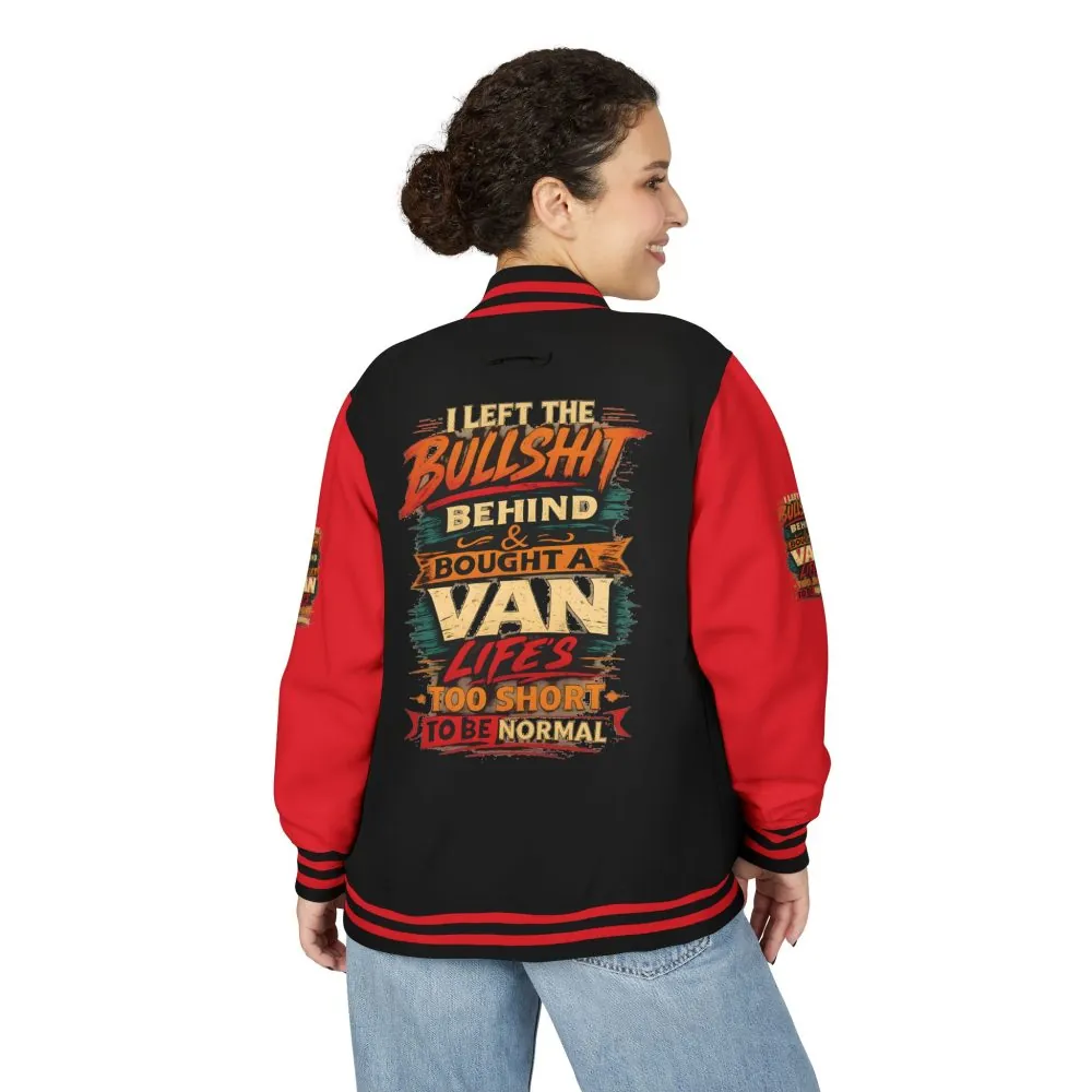 Unisex Heavyweight Letterman Jacket — "I Left The Bullshit" Design F**K-Line