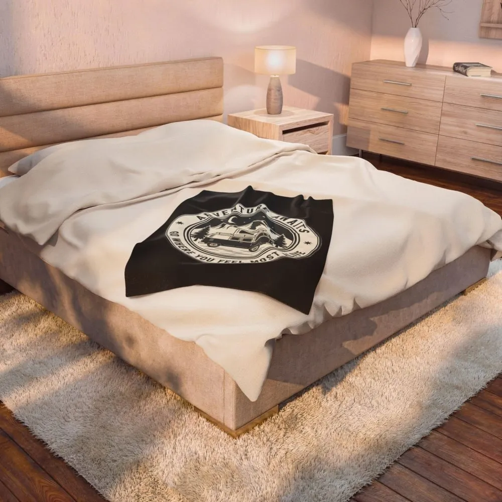 9685578537939463301_2048.jpeg Velveteen Blanket —"Adventure Awaits-Go Where You Feel Most Alive" Camper Throw