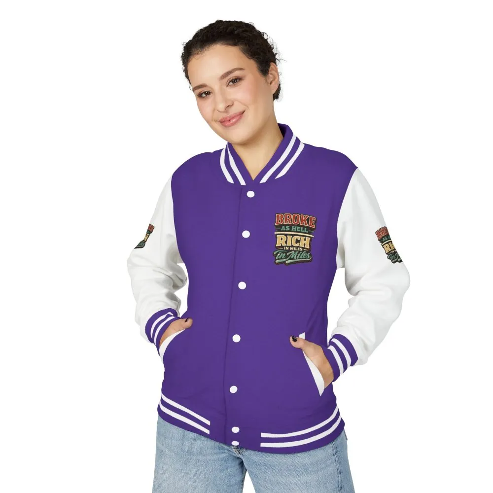 9791541333266472774_2048.jpeg Unisex Heavyweight Letterman Jacket — "Broke As Hell" Design F**K-Line