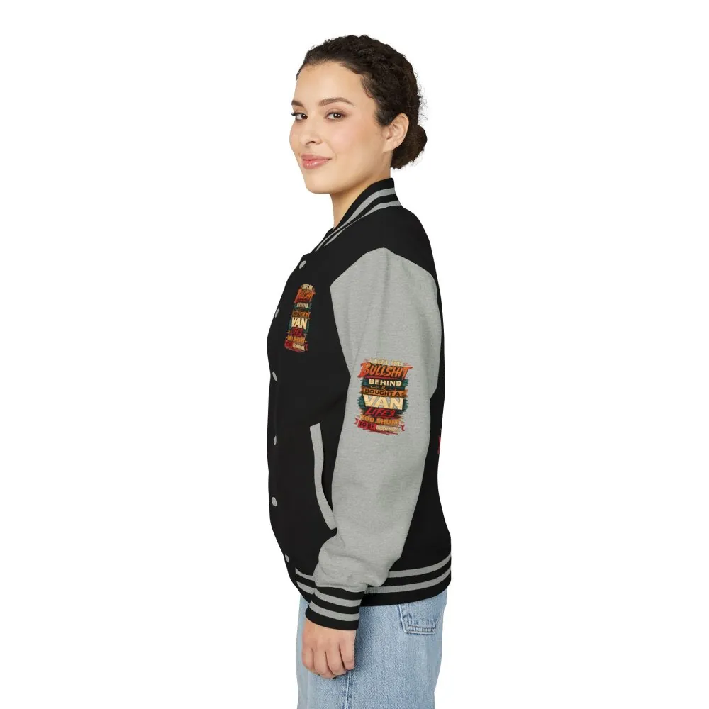 Unisex Heavyweight Letterman Jacket — "I Left The Bullshit" Design F**K-Line