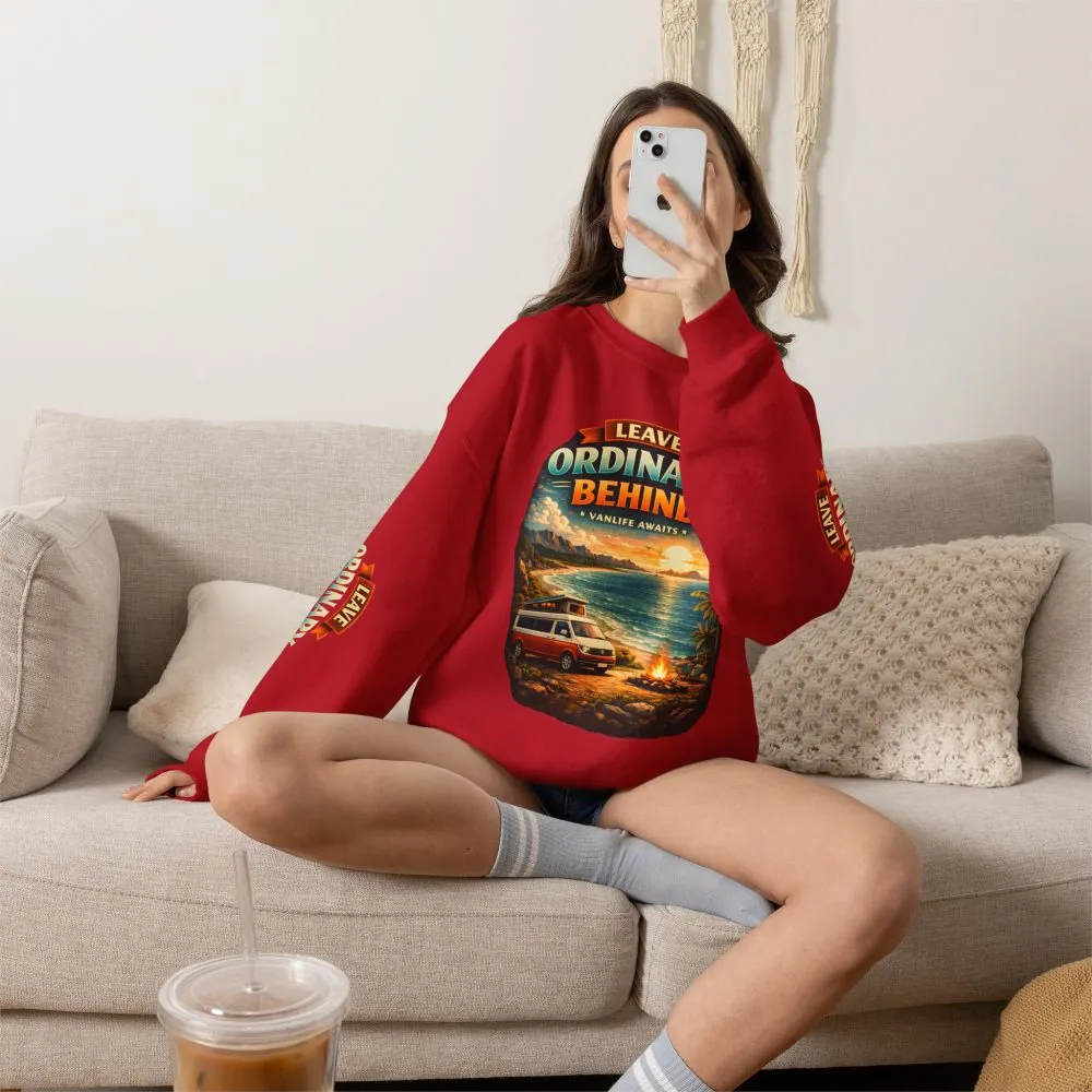 10009636275229362538_2048.jpeg Unisex Heavy Blend™ Crewneck Sweatshirt — "Leave Ordinary Behind" Design Scenic-Line