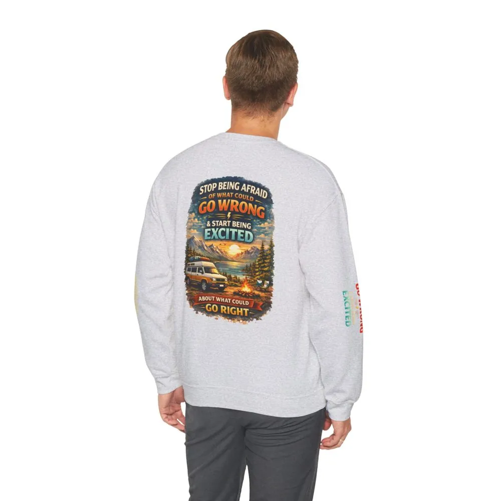 10015264390789272809_2048.jpeg Unisex Heavy Blend™ Crewneck Sweatshirt — "Stop Being Afraid Of What Could Go Wrong" Design Scenic-Line