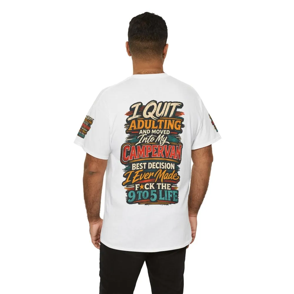 Unisex Heavy Cotton Tee — "I Quit Adulting" Design F**K-Line