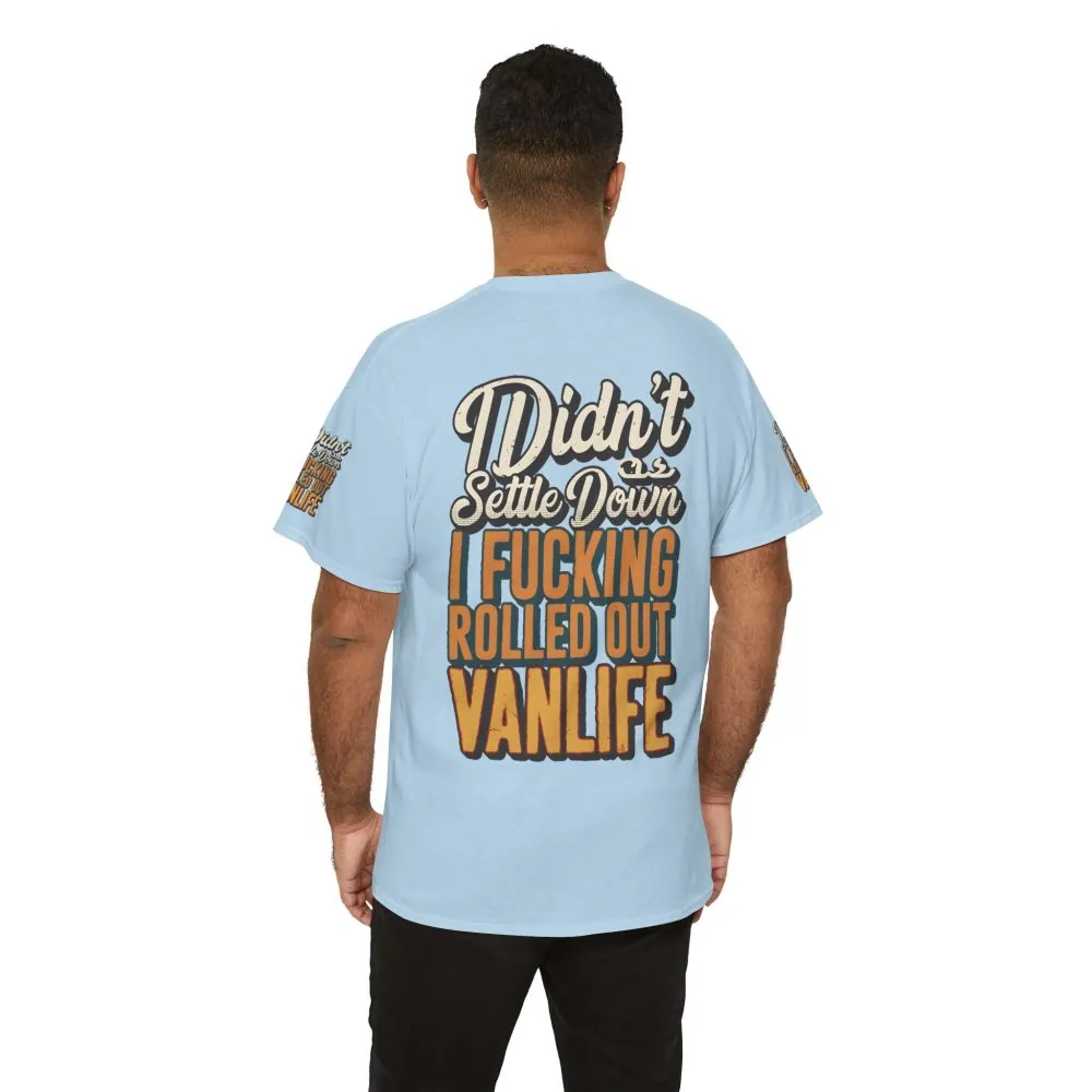 Unisex Heavy Cotton Tee — "Dind´t Settle Down" Design F**K-Line