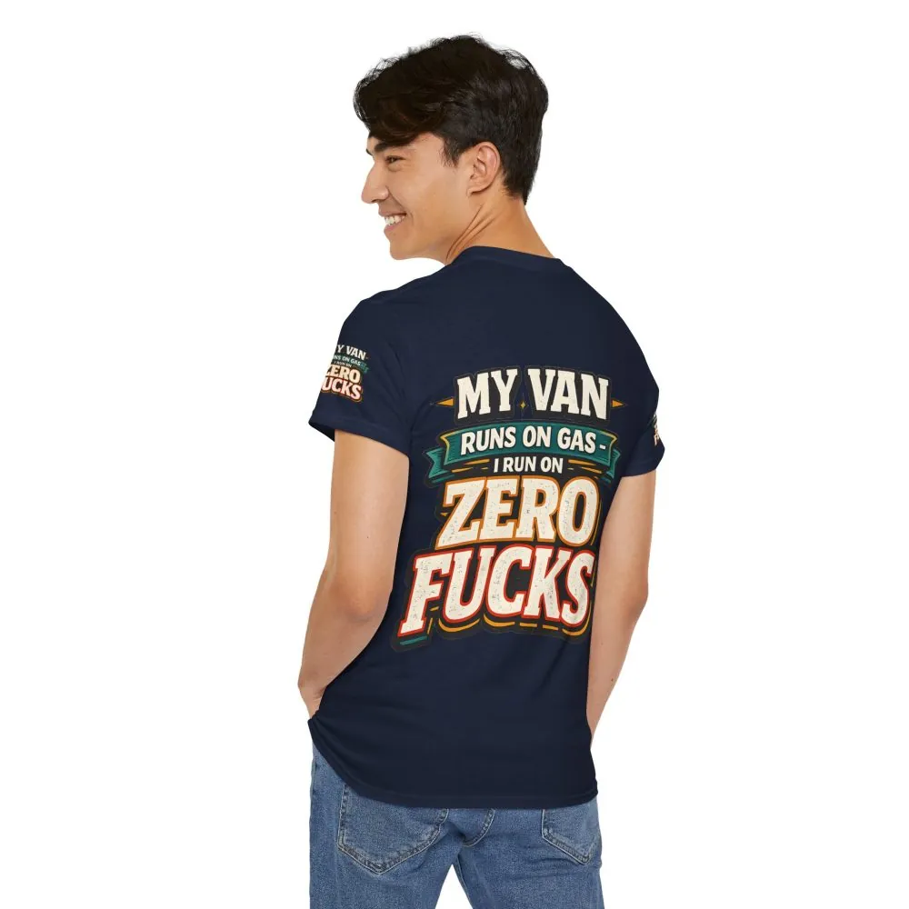 Unisex Heavy Cotton Tee — "My Van Runs On Gas" Design F**K-Line