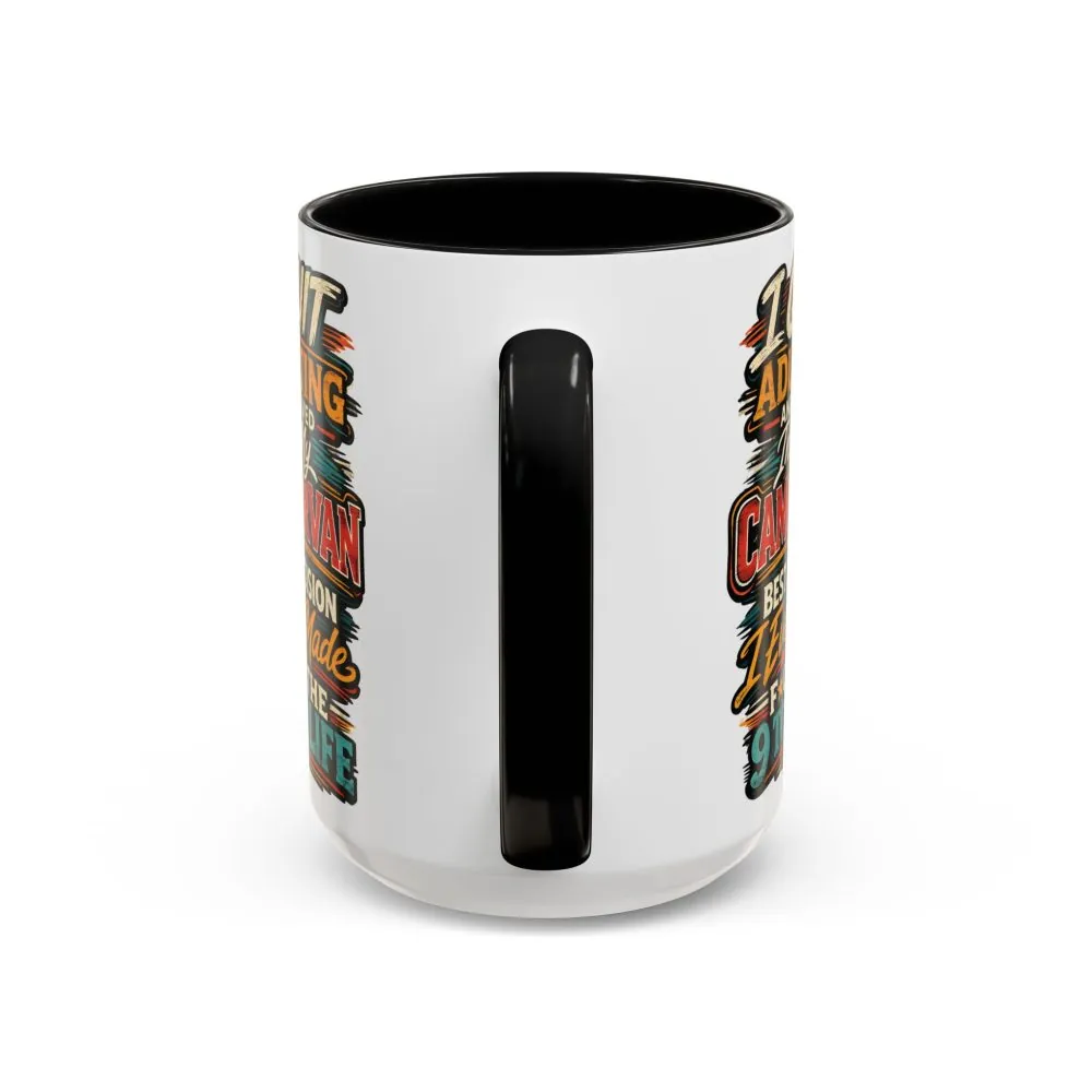 Accent Coffee Mug (11, 15oz) — "I Quit Adulting" Design F**K-Line