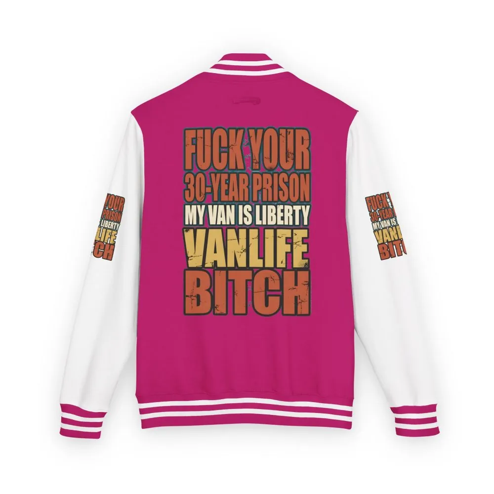 10058724834224139575_2048.jpeg Unisex Heavyweight Letterman Jacket — "Fuck Your 30 Year" Design F**K-Line