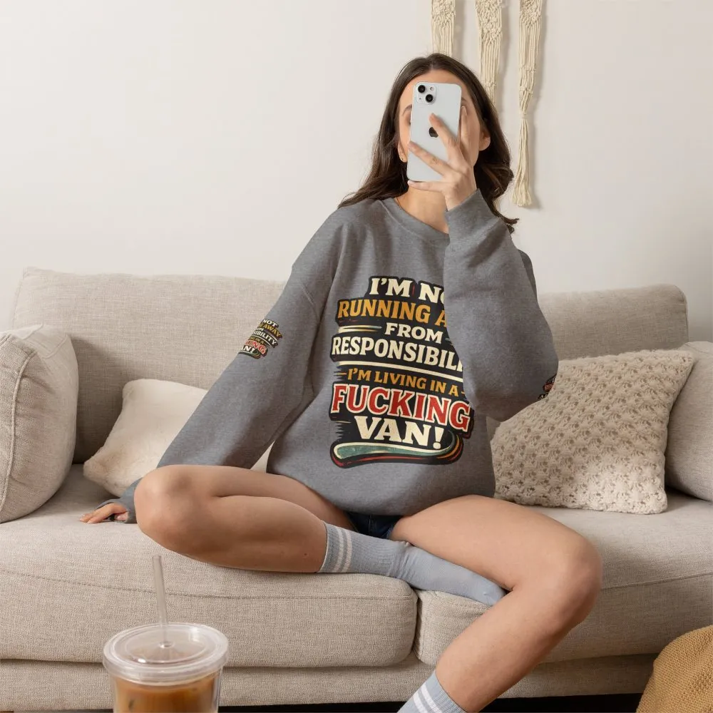 10062158540246391302_2048.jpeg Unisex Heavy Blend™ Crewneck Sweatshirt — "I`m Not running Away" Design F**K-Line