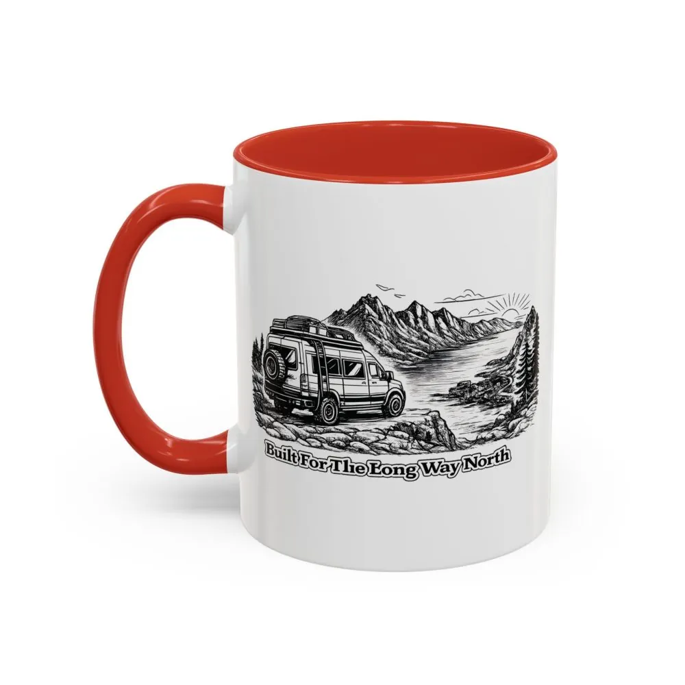 10077778625621643634_2048.jpeg Accent Coffee Mug (11, 15oz) — "Built For The Long Way North" Design Minimal-Line