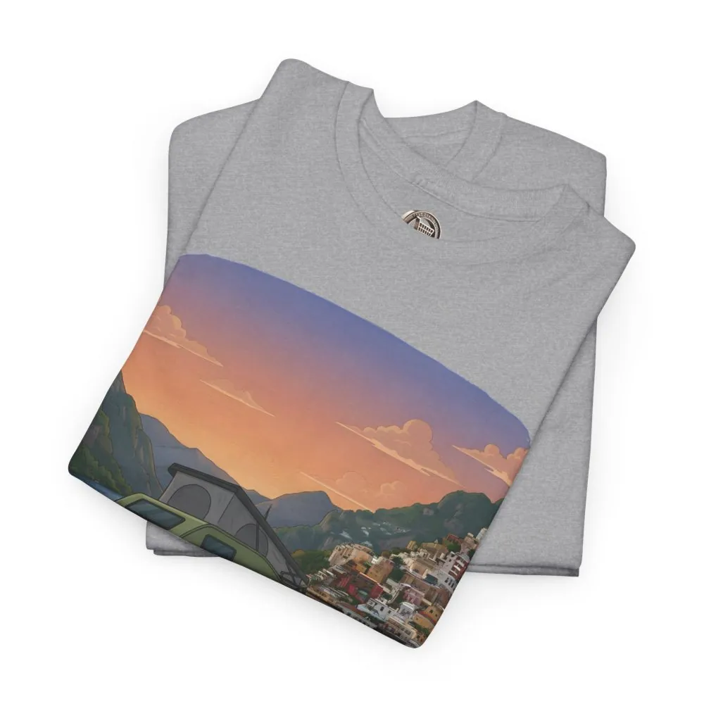 10078407369341865086_2048.jpeg Unisex Heavy Cotton Tee — "Mountain Air And Alpine Adventure" Design Sitcom-Line