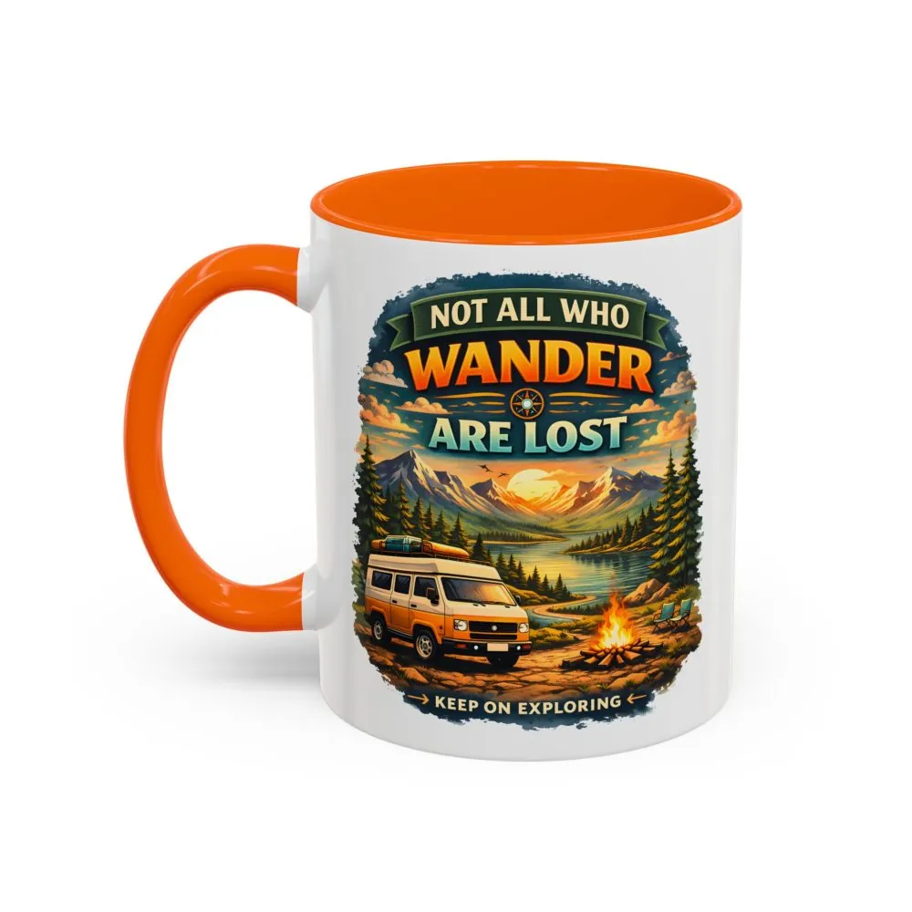 10083332940266600116_2048.jpeg Accent Coffee Mug (11, 15oz) — "Not All Who Wander Are Lost" Design Scenic-Line