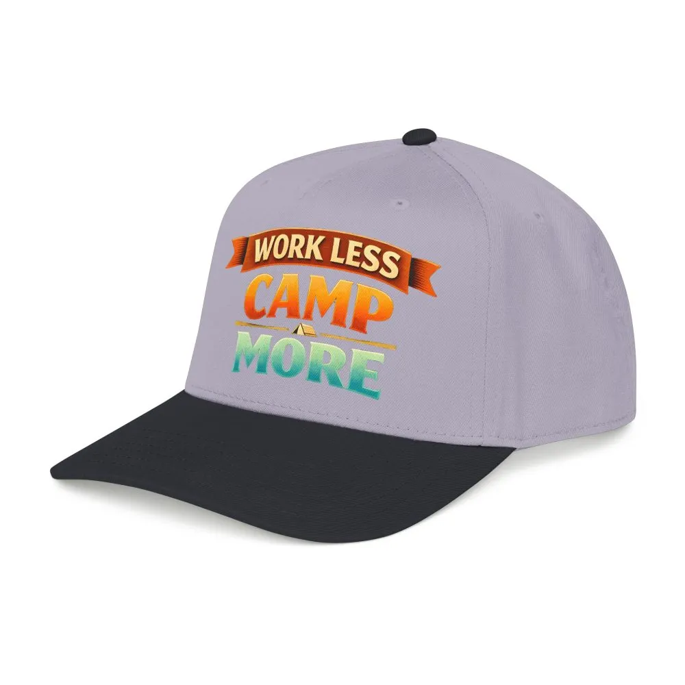 10098371933307697892_2048.jpeg Baseball Cap - "Work Less-Camp More" Design Scenic-Line