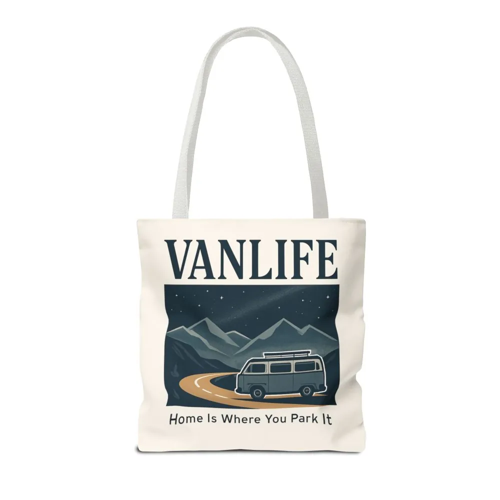 10108331222467002498_2048.jpeg Vanlife Tote Bag — "Vanlife - Home Is Where You Park It" Campervan Beach/Adventure Tote