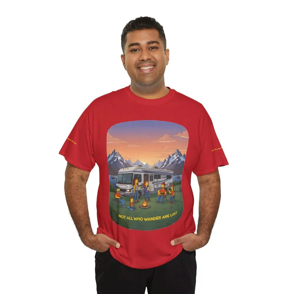 10121943300478979380_2048.jpeg Unisex Heavy Cotton Tee — "Not All Who Wander Are Lost" Design Sitcom-Line