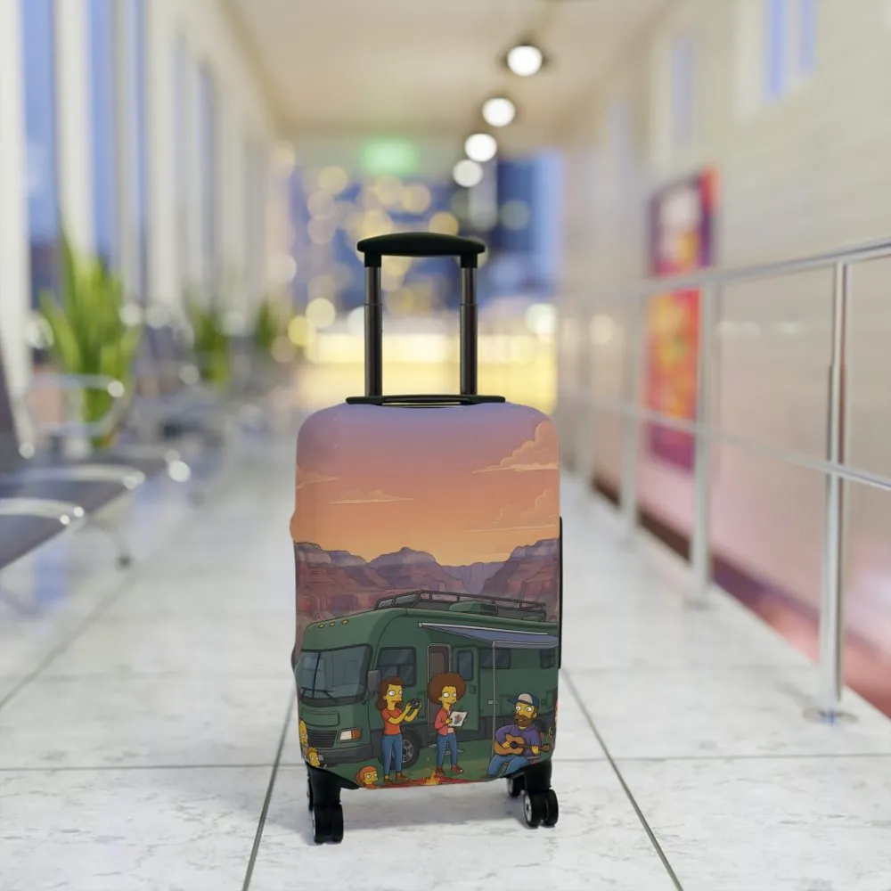 10139736132688017906_2048.jpeg Luggage Cover — Adventure Camper Sketch Travel Suitcase(Design Sitcom-Line)