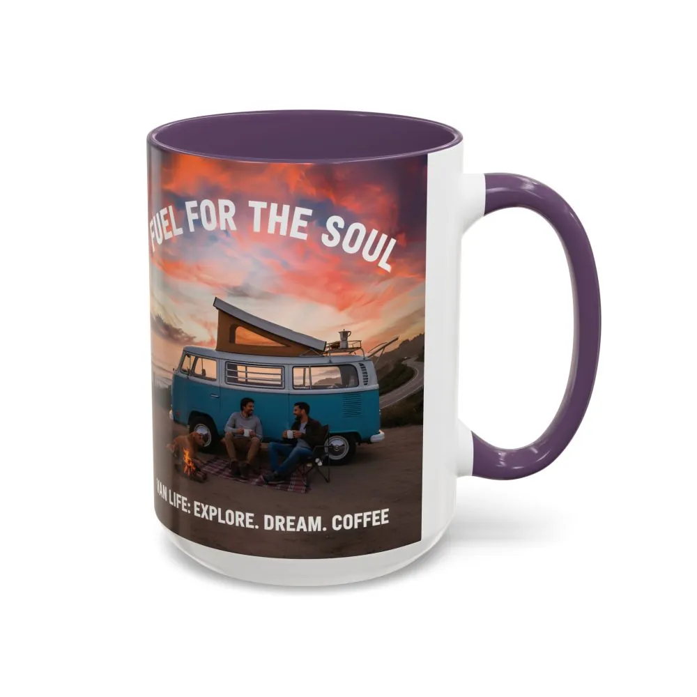 Accent Coffee Mug (11, 15oz) — "Fuel for the Soul"