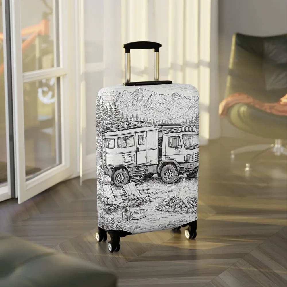 1017950168610513209_2048.jpeg Luggage Cover — Adventure Camper Sketch Travel Suitcase