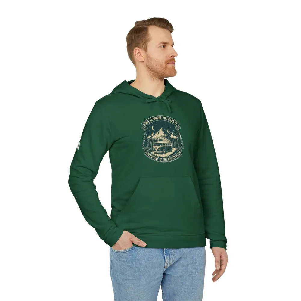 10188902773443105327_2048.jpeg Hoodie(Adidas) — "Home Is Where You Park It-Adventure is the destination" Outdoor Travel Pullover (Only Front Printed)