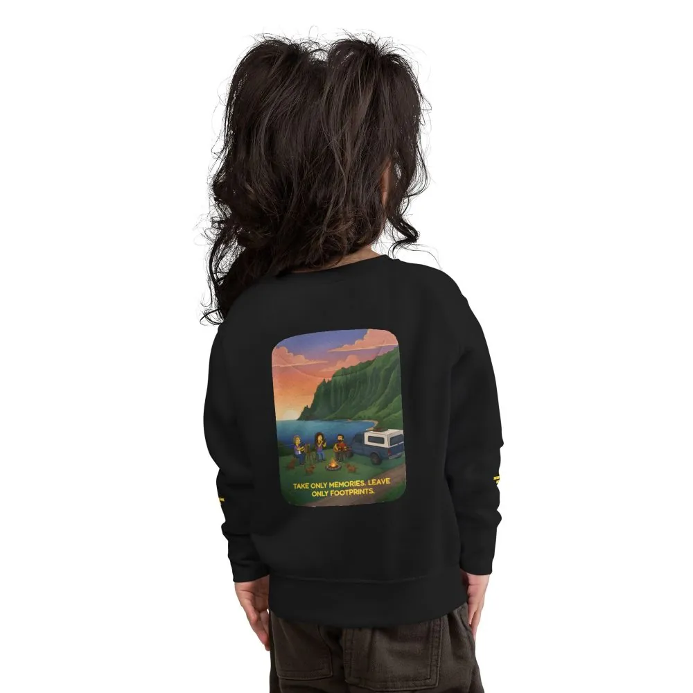 10226208024165218655_2048.jpeg Toddler Sweatshirt - "Take Only Memories-Leave Only Footprints" (Design Sitcom-Line)