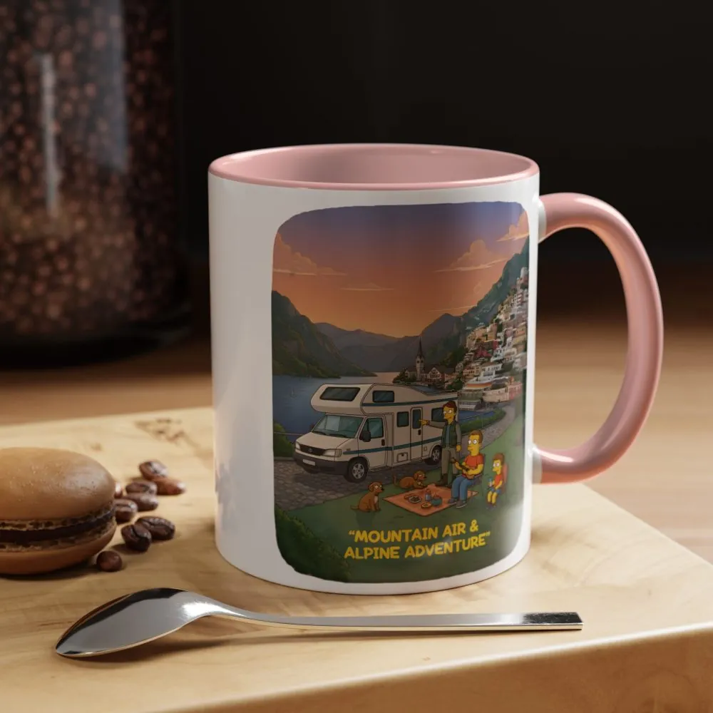 Accent Coffee Mug (11, 15oz) — "Mountain Air-Alpine Adventure" Design Sitcom-Line