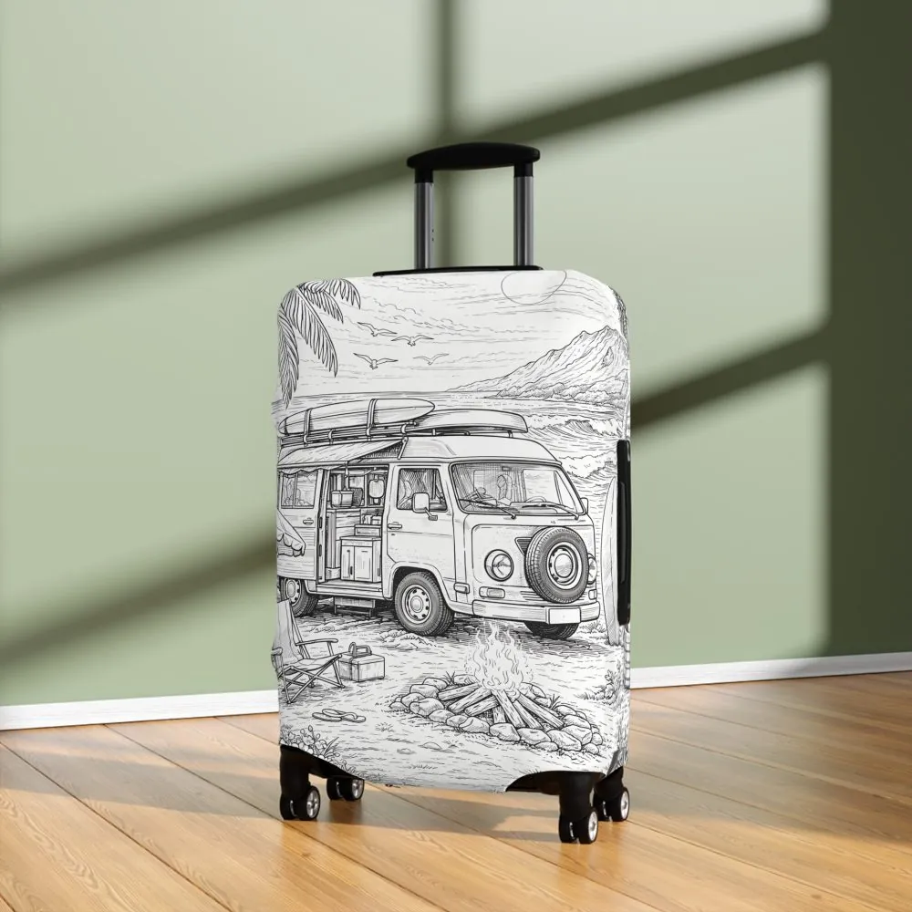 10251134881132006850_2048.jpeg Luggage Cover — Adventure Camper Sketch Travel Suitcase