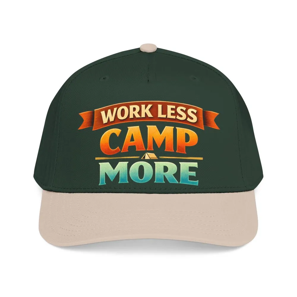 10253322863311708701_2048.jpeg Baseball Cap - "Work Less-Camp More" Design Scenic-Line