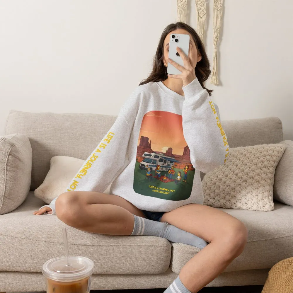 10254632090559076221_2048.jpeg Unisex Heavy Blend™ Crewneck Sweatshirt — "Life Is A Journey-Not A Destination" Design Sitcom-Line