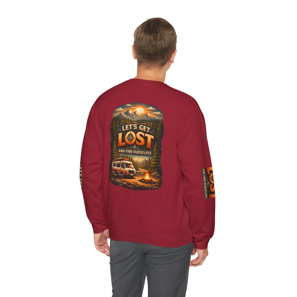 10261114801462229336_2048.jpeg Unisex Heavy Blend™ Crewneck Sweatshirt — "Let´s Get Lost And Found Ourselfs" Design Scenic-Line