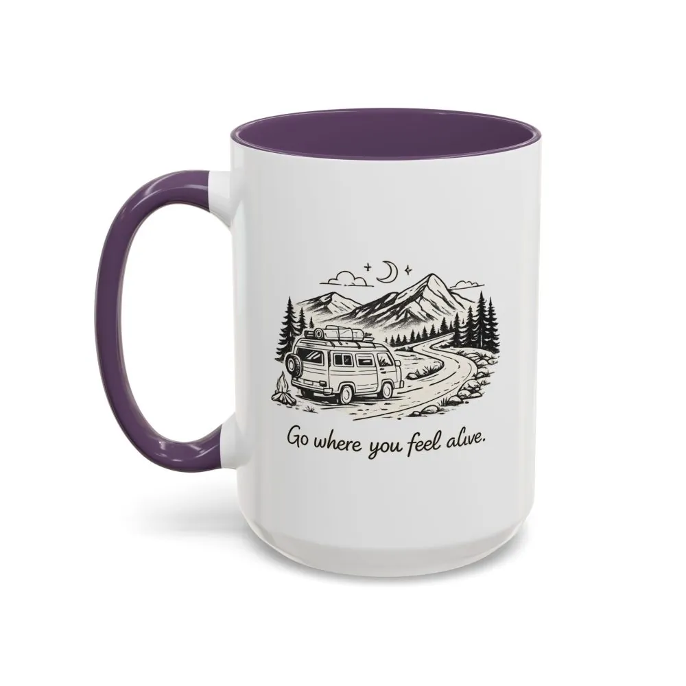 10265272079340377045_2048.jpeg Accent Coffee Mug (11, 15oz) — "Go Where You Feel Alive" Design Minimal-Line