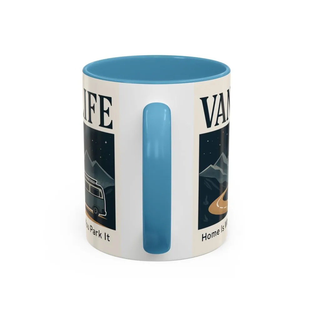 10268748424238835093_2048.jpeg Coffee Mug — "Vanlife - Home Is Where You Park It" Accent Campervan Travel Mug