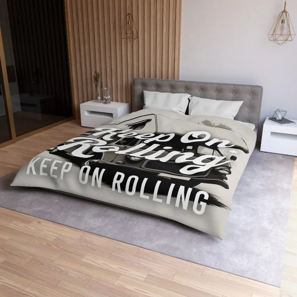 10269751024160808438_2048.jpeg Duvet Cover — "Keep On Rolling" Retro Motorhome Bedding