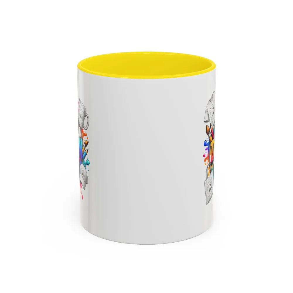 Accent Coffee Mug — Colorful 'Your Design Here' Artist Print (11/15 oz)