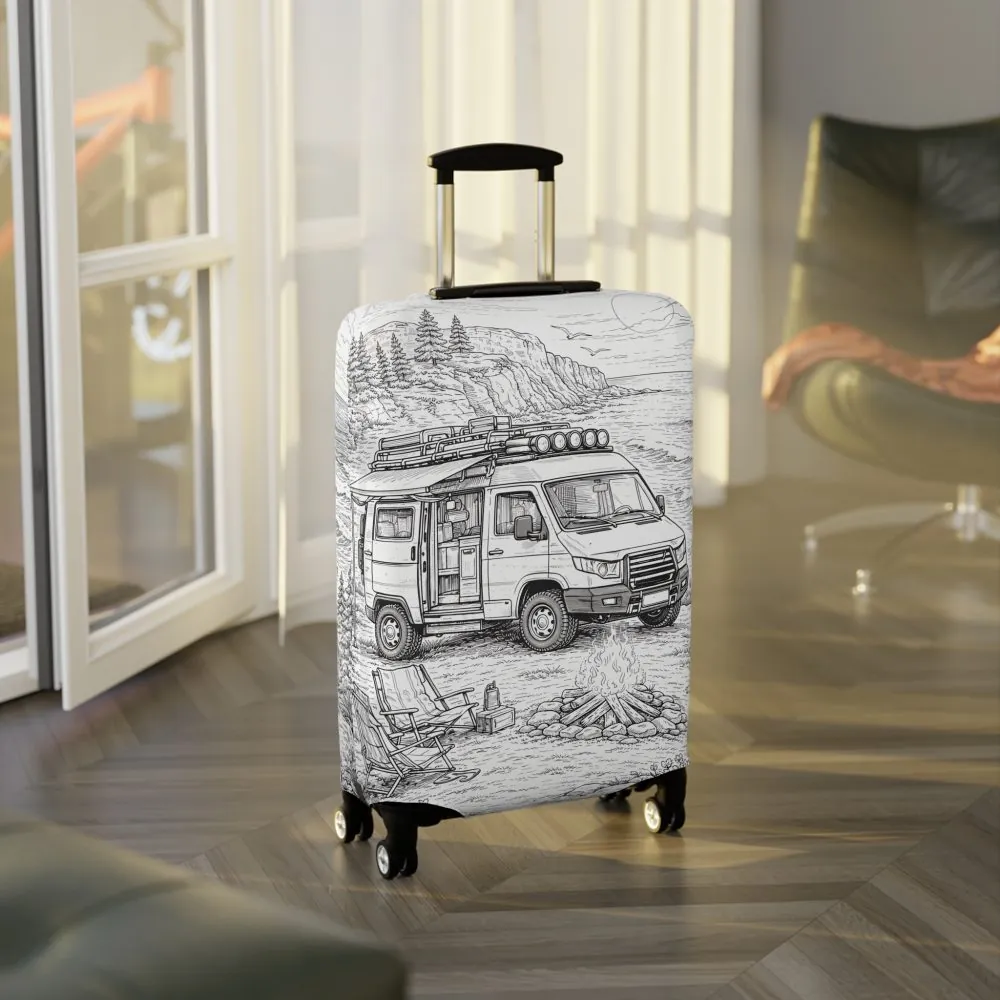 10278169907449714531_2048.jpeg Luggage Cover — Adventure Camper Sketch Travel Suitcase
