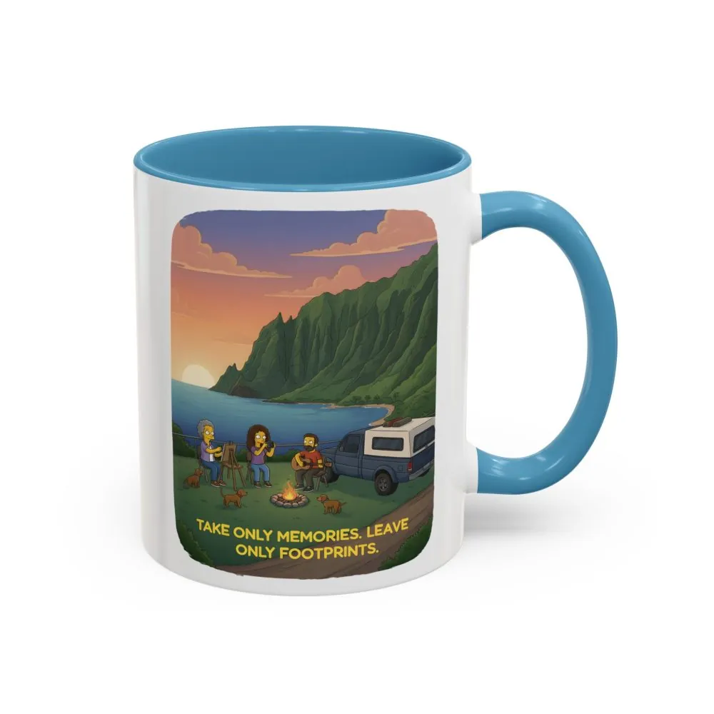 10281297082623365850_2048.jpeg Accent Coffee Mug (11, 15oz) — "Take Only Memories-Leave Only Footprints" Design Sitcom-Line