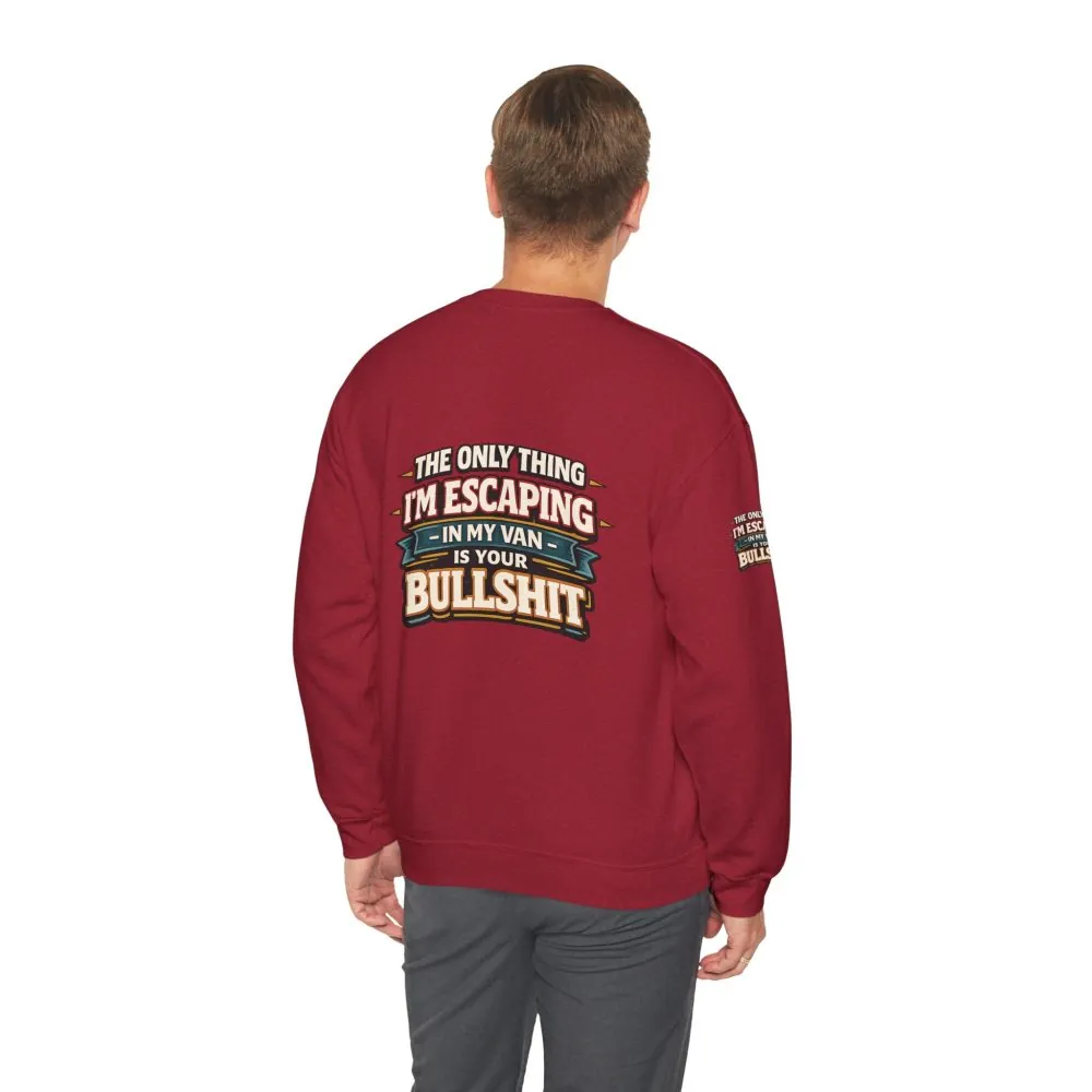 Unisex Heavy Blend™ Crewneck Sweatshirt — "The Only Thing I´m Escaping" Design F**K-Line