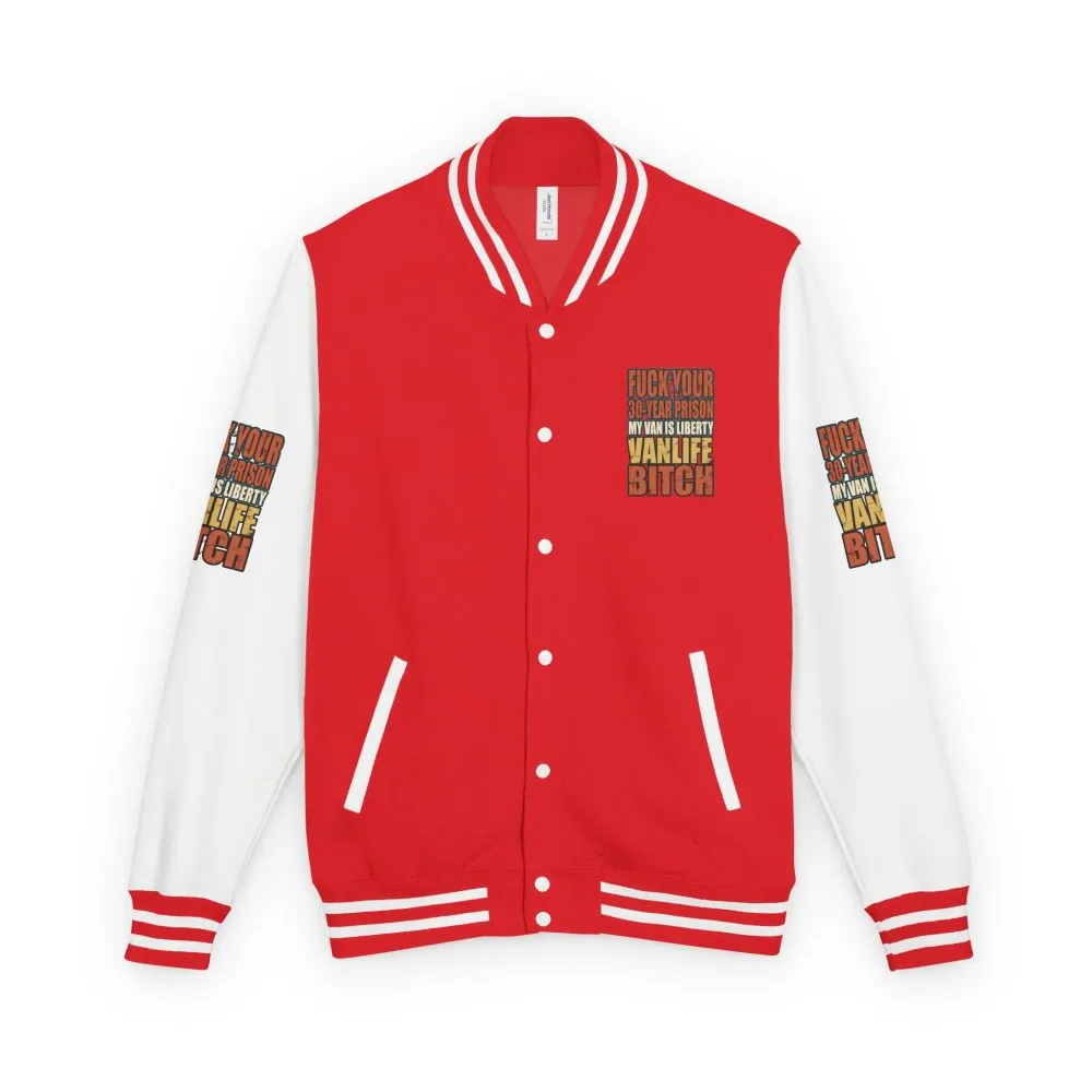 10288537126213815025_2048.jpeg Unisex Heavyweight Letterman Jacket — "Fuck Your 30 Year" Design F**K-Line