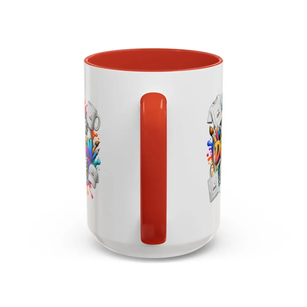 Accent Coffee Mug — Colorful 'Your Design Here' Artist Print (11/15 oz)